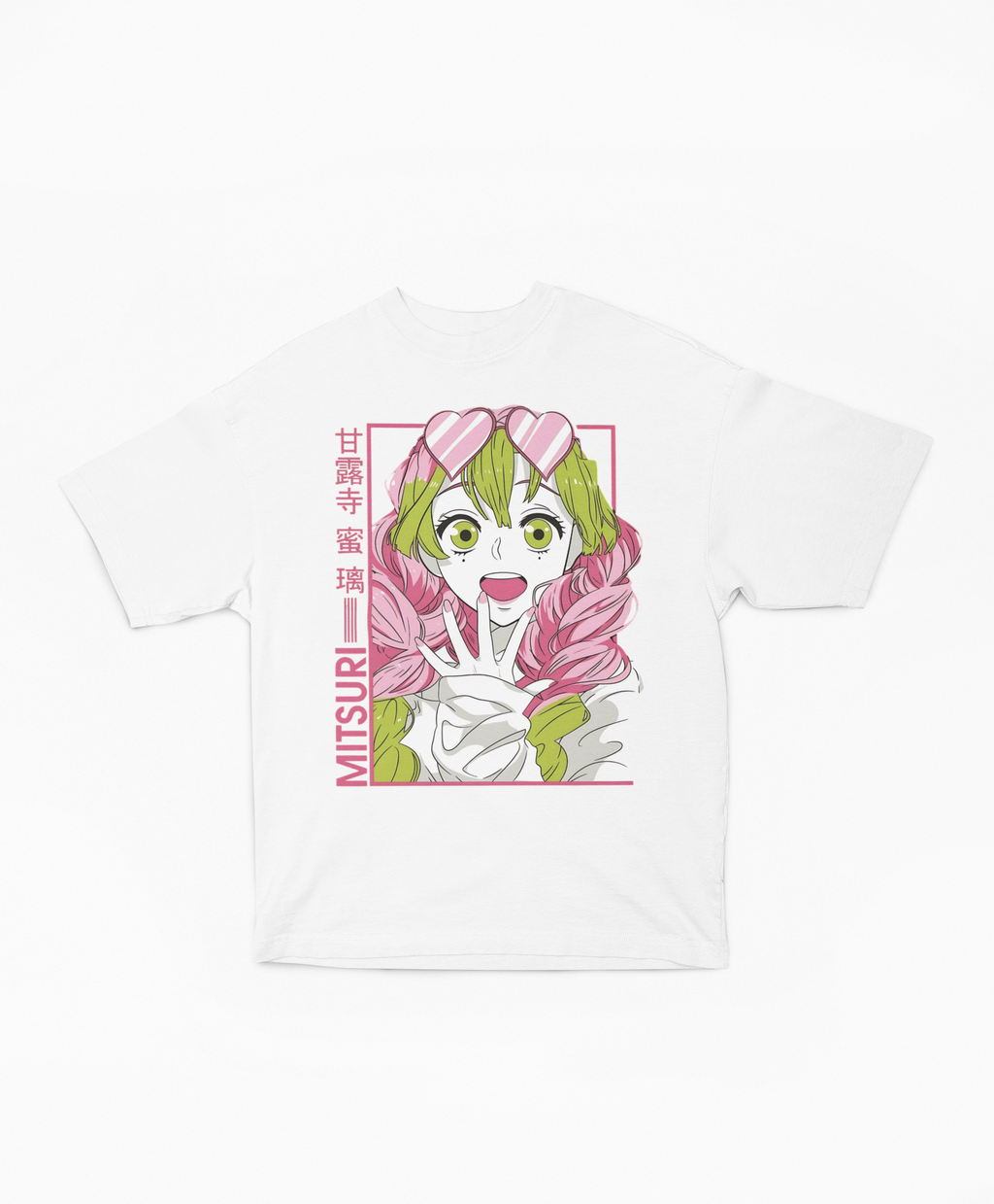 Playera Oversize Oscura Mitsuri Kanroji Gafas  | Diseño Gráfico Pop