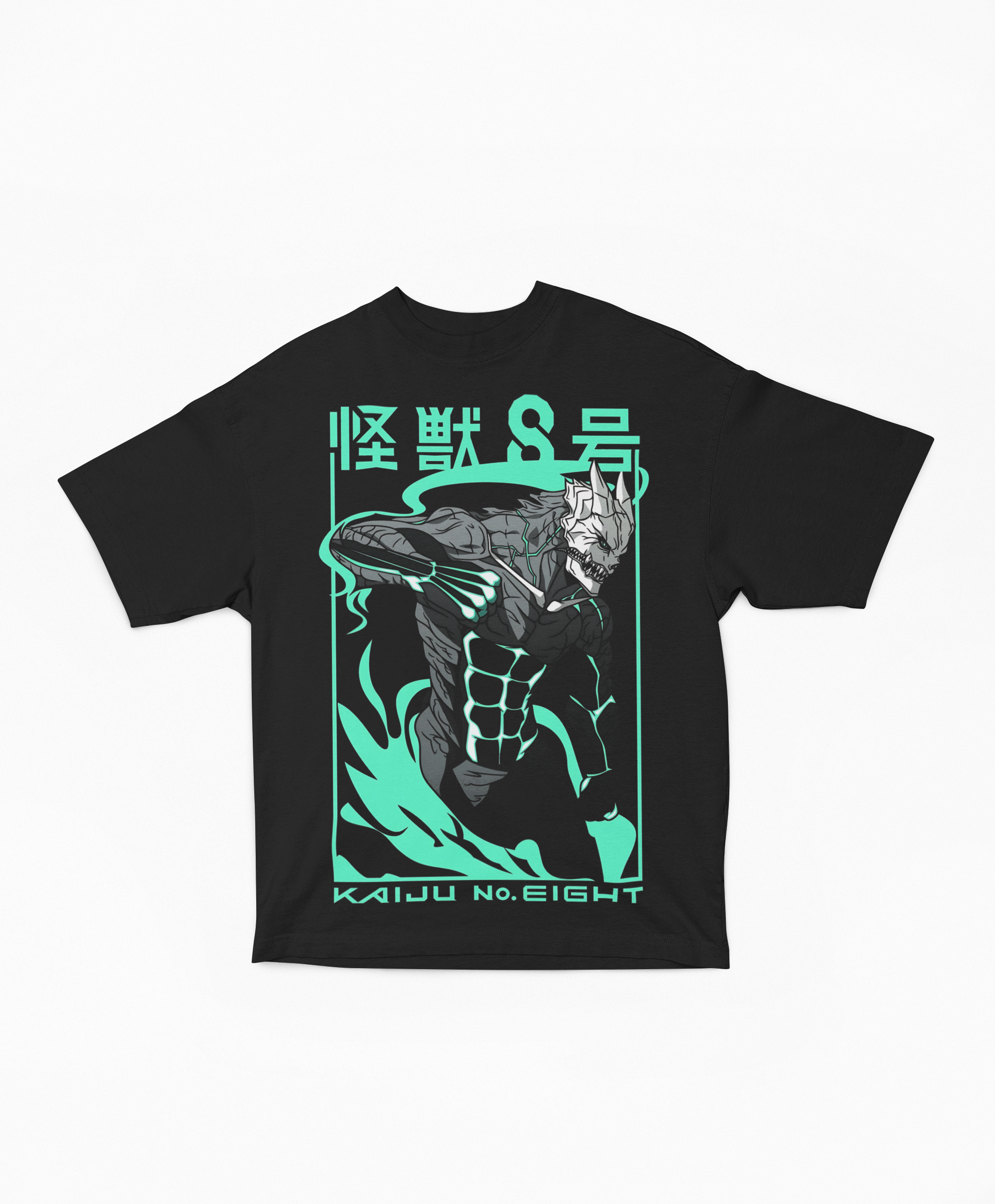Playera Oversize Kaiju No. 8 Ilustración Full Body | Diseño Gráfico Japonés Minimalista