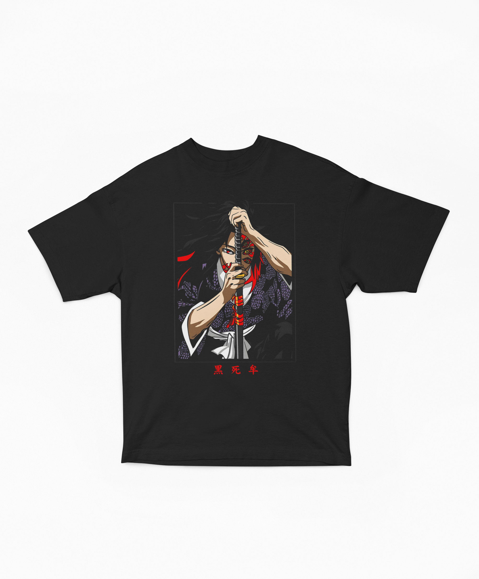 Playera Oversize Oscura Kokushibo Luna Superior Katana | Diseño Gráfico Minimalista Japonés