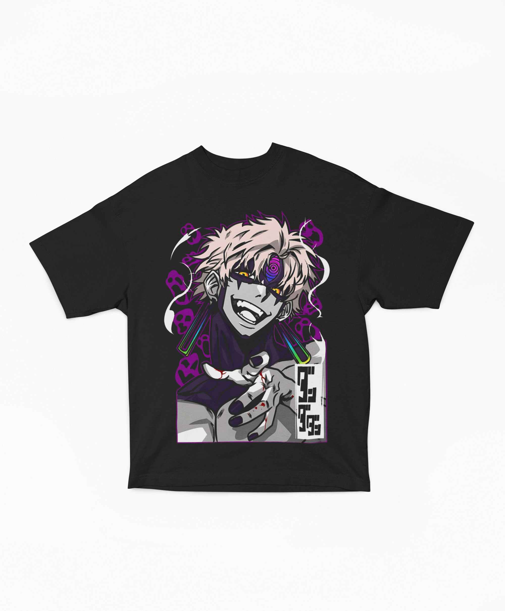 Playera Oversize Negra Mal del Ojo Maldición | Estilo Caos Urbano