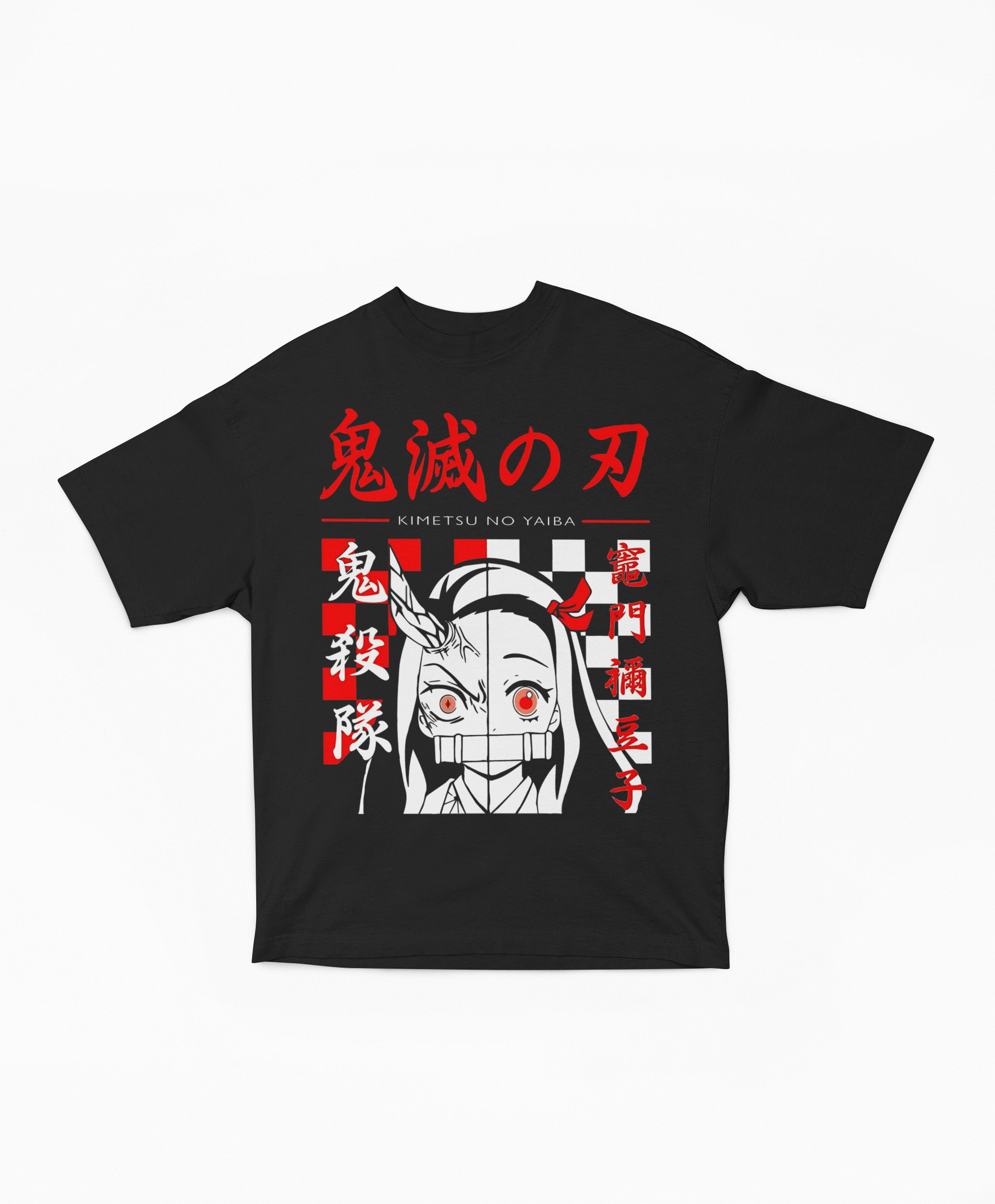 Playera Oversize Oscura Nezuko Kamado Demonio Humana | Diseño Gráfico Japonés División