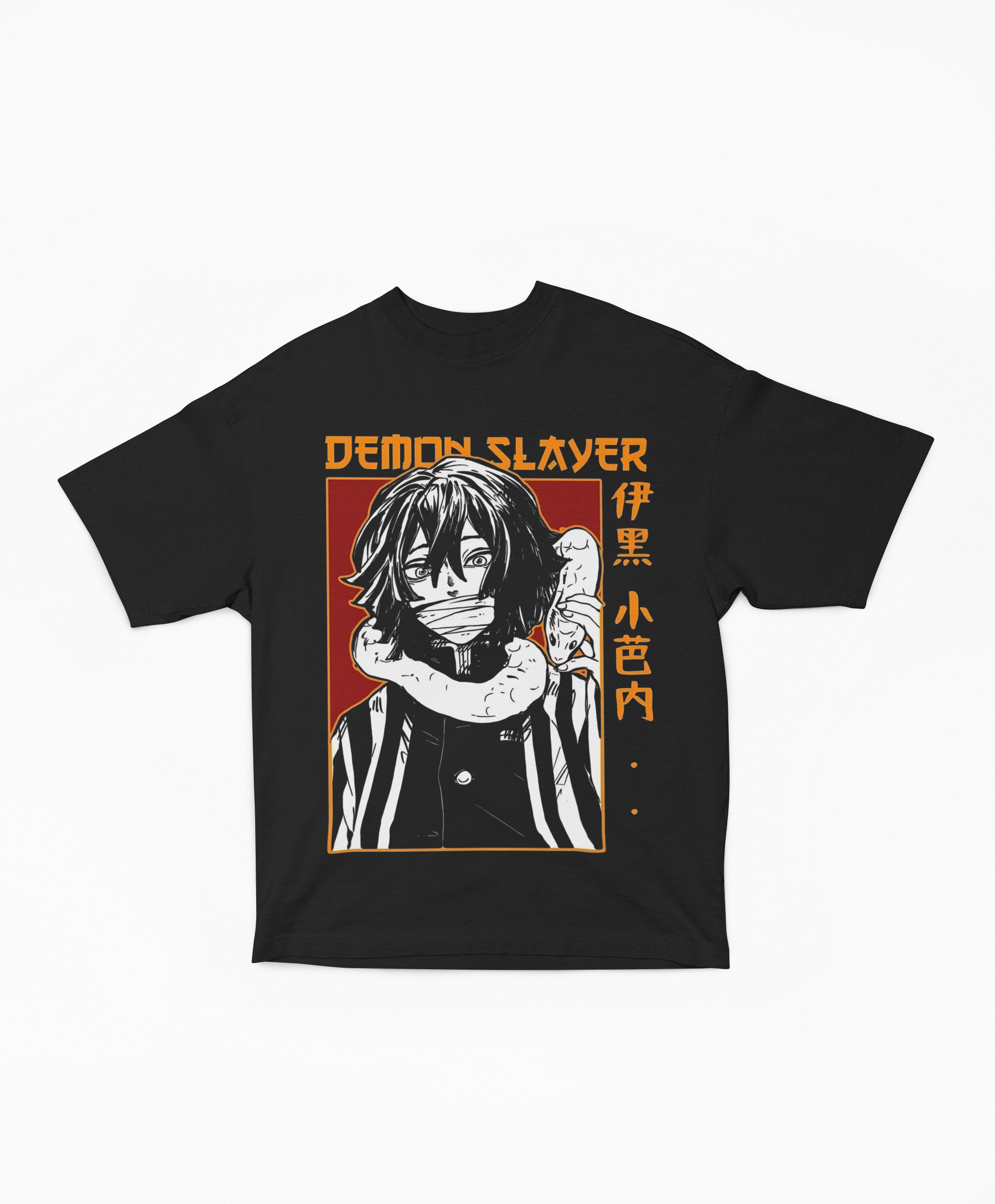 Playera Oversize Oscura Obanai Iguro Hashira Serpiente | Diseño Gráfico Japonés Vintage