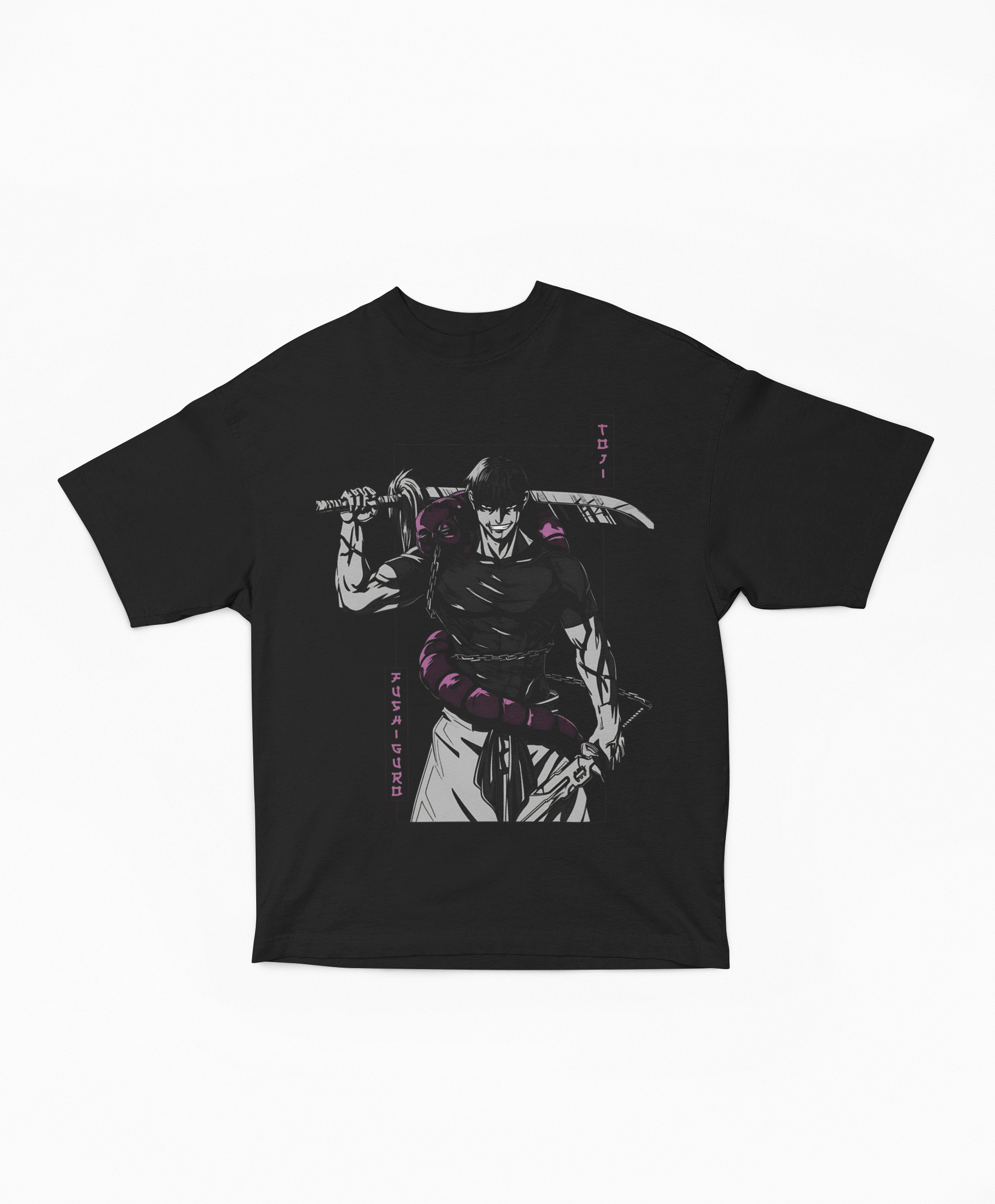 Playera Oversize Negra Toji Fushiguro | Espada del Cielo Invertida JJK