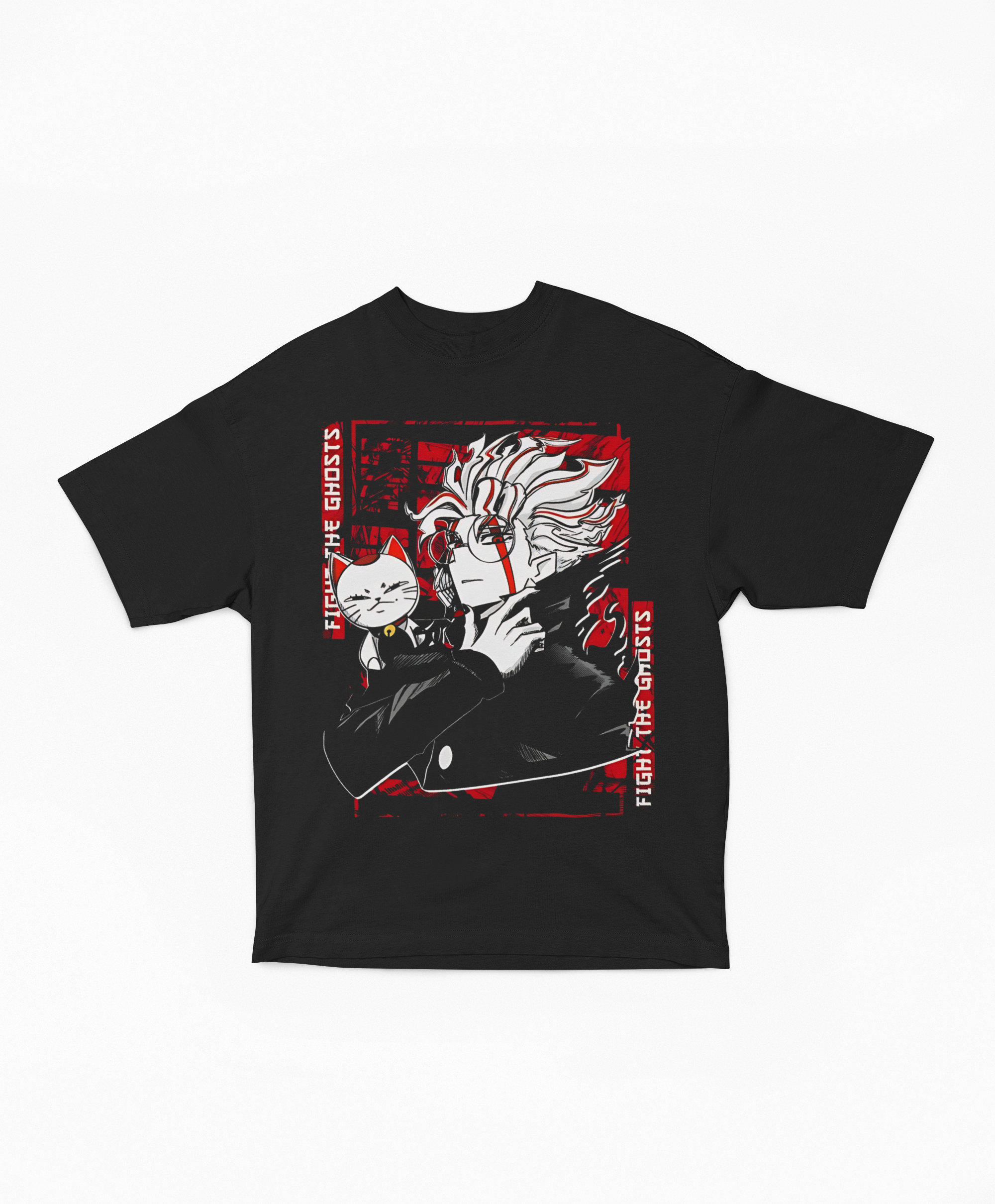 Playera Oversize Negra Okarun Demonio | Estilo Culto Dandadan